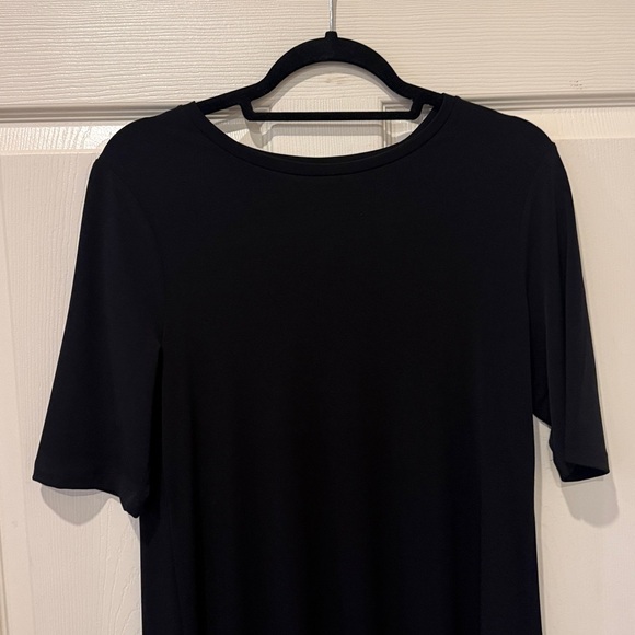 Chicos elbow sleeve black midi dress, medium, size 1 - Picture 4 of 7